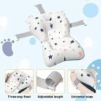 Baby Bath Tub with Digital Meter, with 1 Year Warranty, with Support Cushion, Drain Plug, Portable/Foldable Collapsible Infant Shower Basin, Soap Tray, Easy to Store - Blue - Image 4