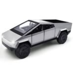 Tesla Cyber Truck 1:24 Model Car Exclusive Alloy Metal Pull Back Die-cast Car Diecast Metal Toy car with Openable Doors & Light Music Best Gifts Toys Kids -Silver