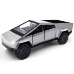 Tesla Cyber Truck 1:24 Model Car Exclusive Alloy Metal Pull Back Die-cast Car Diecast Metal Toy car with Openable Doors & Light Music Best Gifts Toys Kids -Silver