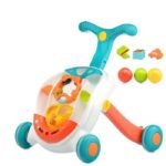 Interactive Self-Balancing Rolling Ball Learning Walker for Toddlers