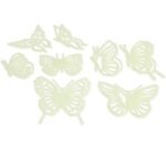 3D Fluorescent Glow in The Dark Butterflies Wall Stickers (Pack of 8)