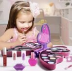 Big Size Butterfly Shape Cosmetics Makeup Kits | Portable, Washable | Non Toxic Deluxe Make up Case Set for Kids - Image 7