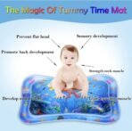 Baby Kids Water Play Mat Toys Inflatable Tummy Time Leakproof Water Play Mat, Fun Activity Play Center Indoor and Outdoor Water Play Mat for Baby Random Design,Pack of 1 Set,Blue - Image 2