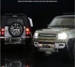 Big Size Land Rover Defender Model Car Exclusive Alloy Metal car Pull Back Die-cast Metal Toy car with Openable Doors & Light Music Best Gifts Toys Kid Silver - Image 5