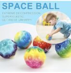 Rainbow Moon Ball (Pack of 2 Balls) Balls High Bouncing Ball Pop Bouncing. Hand-Eye Sports Training Ball Children's Sensory Ball Easy to Color-Multicolor - Image 2