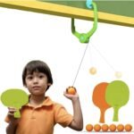 Hanging Table Tennis Self Training Indoor Gaming 2 Racket & 6 Practice Ball Portable - Double Sparring Hanging Toys Parent Child Interaction Indoor Toys (1)