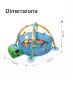 First Play Turtle Face Baby Play gym Tent for Babies, Activity Play gym for Baby with Soft Hanging Baby Toys, Baby Bedding for Newborn, Baby Play Gym Play Mat ,for 2+ Months - Image 6