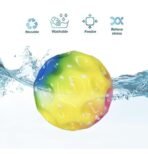 Rainbow Moon Ball (Pack of 2 Balls) Balls High Bouncing Ball Pop Bouncing. Hand-Eye Sports Training Ball Children's Sensory Ball Easy to Color-Multicolor - Image 6