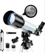 Telescope Zoom 90X HD Focus Astronomical Refractor with Portable Tripod Stand. F36050M High Power Telescope for Kids, Adults, Beginners