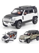 Big Size Land Rover Defender Model Car Exclusive Alloy Metal car Pull Back Die-cast Metal Toy car with Openable Doors & Light Music Best Gifts Toys Kid Silver - Image 8