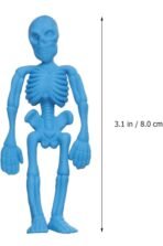 6pieces Skeleton Skull StrecherToys Vibrant Safe Skeleton Kids Stretchy for Kids/Adults Silent Fidget Toys(6 Pieces Random Colour) - Image 3