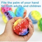 Rainbow Moon Ball (Pack of 2 Balls) Balls High Bouncing Ball Pop Bouncing. Hand-Eye Sports Training Ball Children's Sensory Ball Easy to Color-Multicolor - Image 4