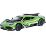 MER-CEDES Ben-Z 300SL Die-Cast Metal Car with Sport car Openable Doors Light and Sound,Pull Back Function Indoor Outdoor Toy for Kids (1.24 Scale AMG ONE-Green)