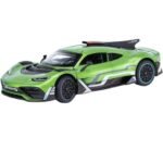 MER-CEDES Ben-Z 300SL Die-Cast Metal Car with Sport car Openable Doors Light and Sound,Pull Back Function Indoor Outdoor Toy for Kids (1.24 Scale AMG ONE-Green)