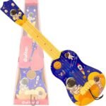 Guitar Toy Ukulele Toy 4 Strings Early Educational Instruments Space Astronaut Musical Gift Musical Instruments Toys for Kids Toddlers Year of 3+