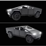 Die Cast Tesla Cybertruck Model: 1/24 Diecast Metal Toy Trucks with Lights and Sounds, Mini Vehicles Toys for Boys, Ages 3 and Up (Diamond Black) (Black) - Image 6