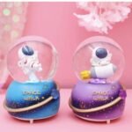 Space Astronaut Glass Snow Globe Dome Showpiece with Colorful Lights and Music for Gift for Special Someone
