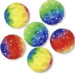 Rainbow Moon Ball (Pack of 2 Balls) Balls High Bouncing Ball Pop Bouncing. Hand-Eye Sports Training Ball Children's Sensory Ball Easy to Color-Multicolor