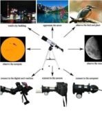 Telescope Zoom 90X HD Focus Astronomical Refractor with Portable Tripod Stand. F36050M High Power Telescope for Kids, Adults, Beginners - Image 4