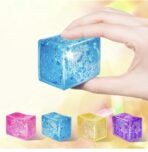 Glitter Squishy Cube Stress Balls for Kids/Adults- Sparkly Rectangles Stress Cube, Malt Sugar Stress Balls for Kids, Silent Fidget Toys for Stress - Image 8