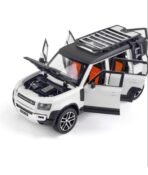 Big Size Land Rover Defender Model Car Exclusive Alloy Metal car Pull Back Die-cast Metal Toy car with Openable Doors & Light Music Best Gifts Toys Kid Silver - Image 6