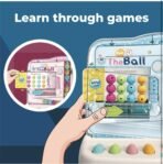 Rolling Ball Early Learning Educational Toy for Kids Stem Sensory Toy for 3 4 5 6 7 8 Years Boys Girls with 12 Puzzle Cards Balls for Counting Maths Color Identify,Multicolor - Image 4
