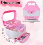 Washable Kids Make Up, Play Makeup Toys with Portable Carrying Case, Safe & Non-Toxic Girl Makeup Set for Age 3-12 Year Old/Birthday Gift - Image 3