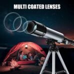 Telescope Zoom 90X HD Focus Astronomical Refractor with Portable Tripod Stand. F36050M High Power Telescope for Kids, Adults, Beginners - Image 3