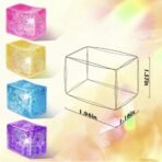 Glitter Squishy Cube Stress Balls for Kids/Adults- Sparkly Rectangles Stress Cube, Malt Sugar Stress Balls for Kids, Silent Fidget Toys for Stress - Image 9