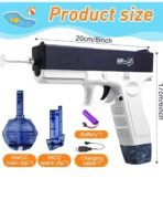 Electric Water Guns Pistol Holi Pichkari up to 35FT, Powerful Pool Beach Party Games Outdoor Water Fighting High Pressure Automatic Squirt Gun Toys for Kids Random Color - Image 3