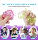 Glitter Squishy Cube Stress Balls for Kids/Adults- Sparkly Rectangles Stress Cube, Malt Sugar Stress Balls for Kids, Silent Fidget Toys for Stress - Image 3