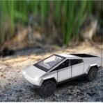 Tesla Cyber Truck 1:24 Model Car Exclusive Alloy Metal Pull Back Die-cast Car Diecast Metal Toy car with Openable Doors & Light Music Best Gifts Toys Kids -Silver - Image 6