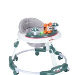 Baby Walker Merry for Baby Kids 6 to 18months with Music Tray/3level Height Adjustment/Multi-Function Anti-Rollover Folding Walker/Food Tray (Green)