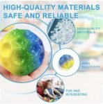 Rainbow Moon Ball (Pack of 2 Balls) Balls High Bouncing Ball Pop Bouncing. Hand-Eye Sports Training Ball Children's Sensory Ball Easy to Color-Multicolor - Image 5