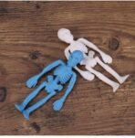 6pieces Skeleton Skull StrecherToys Vibrant Safe Skeleton Kids Stretchy for Kids/Adults Silent Fidget Toys(6 Pieces Random Colour) - Image 2