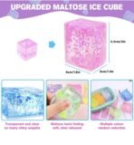 Glitter Squishy Cube Stress Balls for Kids/Adults- Sparkly Rectangles Stress Cube, Malt Sugar Stress Balls for Kids, Silent Fidget Toys for Stress - Image 2