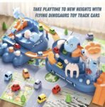 Dinosaur Car Race Tracks Toy for Boys Girls, Dinosaur Themed Track Set, Puzzle Car Adventure Toy for 2 yrs Boys & Girls - Image 5