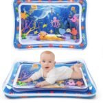Baby Kids Water Play Mat Toys Inflatable Tummy Time Leakproof Water Play Mat, Fun Activity Play Center Indoor and Outdoor Water Play Mat for Baby Random Design,Pack of 1 Set,Blue