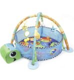 First Play Turtle Face Baby Play gym Tent for Babies, Activity Play gym for Baby with Soft Hanging Baby Toys, Baby Bedding for Newborn, Baby Play Gym Play Mat ,for 2+ Months