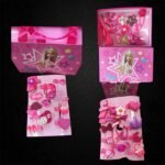 Fancy Hair Clips For Baby Girls Toddlers Assorted Stylish Fashion Hair Accessories 18 Pcs Gift Set Box (PINK)