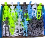 6pieces Skeleton Skull StrecherToys Vibrant Safe Skeleton Kids Stretchy for Kids/Adults Silent Fidget Toys(6 Pieces Random Colour) - Image 5