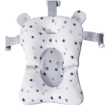 Soft and Safe Baby Bath Cushion for Comfortable Bathing/Baby Bath Pillow Anti-Slip Bathtub Pad Infant Bath Essentials for Sitting Up in The Cushion Seat for 0-36 Months Baby(White)