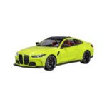 BMW M4 Alloy Sports Car Diecasts Metal Racing Car Model Simulation Sound and Light Collection Kids Toy Gift 1:24(Green)