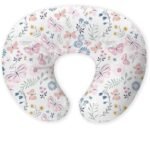 Premium Cotton Newborn Nursing Feeding Pillow, Breastfeeding Pillows with Removable Cover, Infant Support for Baby & Mom Cradle 0-24 Months (Random)