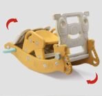 Premium 4-in-1 Multi-Activity Toddler Play Center – Convertible Indoor Slide, Rocking Horse, Ring Toss Game, & Kids Study Desk/Chair – Safe HDPE Plastic Playground for Infants & Toddlers (Yellow/White) - Image 3