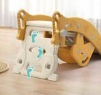 Premium 4-in-1 Multi-Activity Toddler Play Center – Convertible Indoor Slide, Rocking Horse, Ring Toss Game, & Kids Study Desk/Chair – Safe HDPE Plastic Playground for Infants & Toddlers (Yellow/White) - Image 7