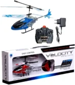 Velocity Mini RC Helicopter with Infrared Control – Super Alloy Structure for Crash Resistance – 2-Channel Indoor Flying Toy with Gyro Stability – Digital Proportional Coaxial Model for Kids & Beginners Ages 4+