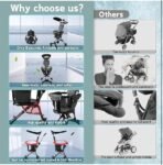 Premium 3-in-1 Baby Stroller for 7 Months to 3 Years, Lightweight, Foldable, Chair, Safety Harness, Cushioned Seat, Ideal Toddler Trolley, Easy Travel, Carry on Plane Foldable Stroller (Black) - Image 4