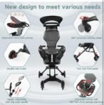 Premium 3-in-1 Baby Stroller for 7 Months to 3 Years, Lightweight, Foldable, Chair, Safety Harness, Cushioned Seat, Ideal Toddler Trolley, Easy Travel, Carry on Plane Foldable Stroller (Black) - Image 7