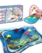 Premium 2in1 Combo Baby Play Mat Gym & Fitness Rack with Hanging Rattles Lights & Musical Keyboard Mat Piano with Water Play Mat Activity Centre (Pack of 2) Multicolor - Image 4